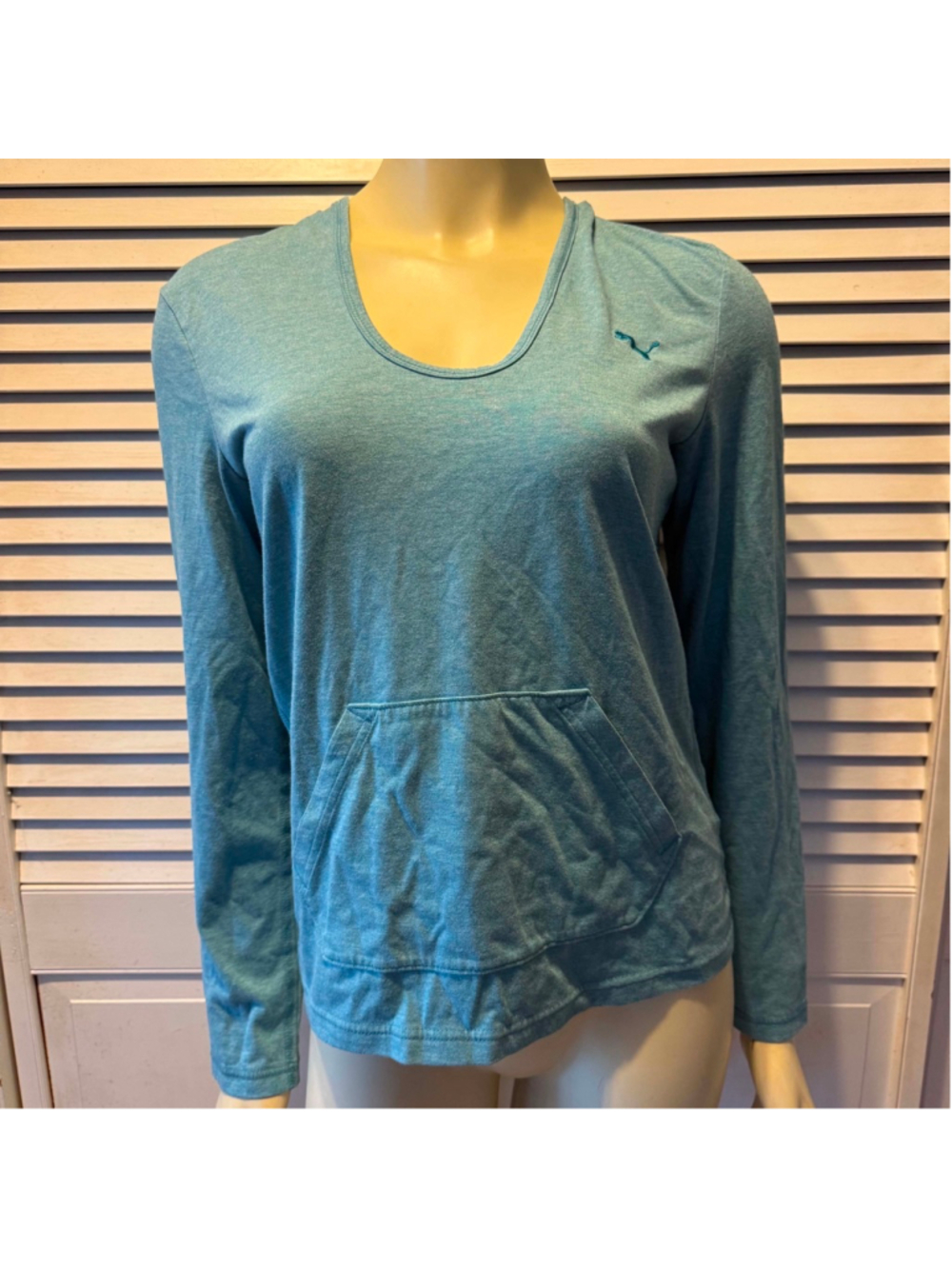 Women's Puma Teal Long Sleeve Hoodie M